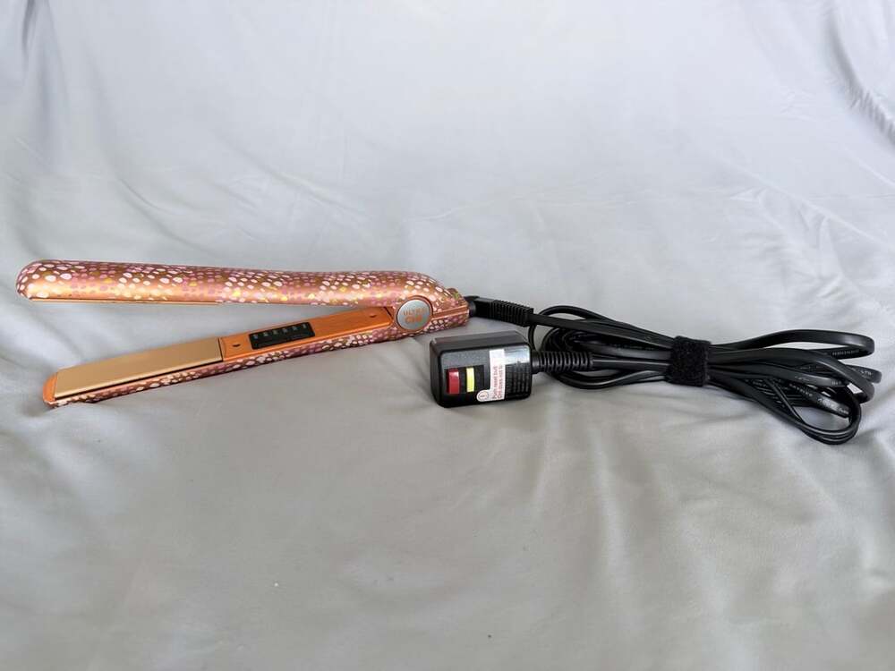 Ultra Chi Hair Straightener 1" Pink Confetti Rose Gold Flat Iron